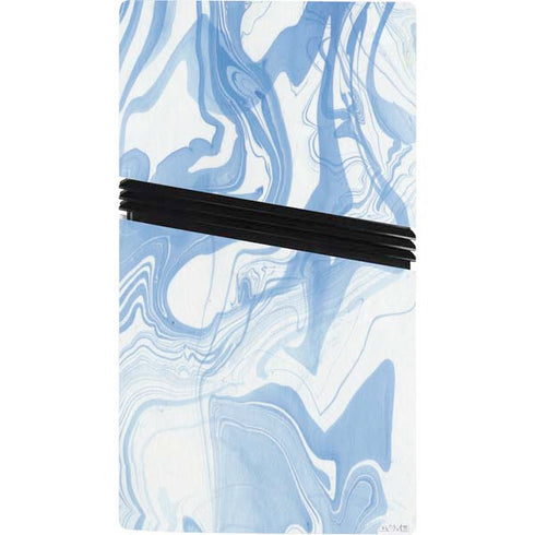 Blue Marbling PS5 Pro Console Skin